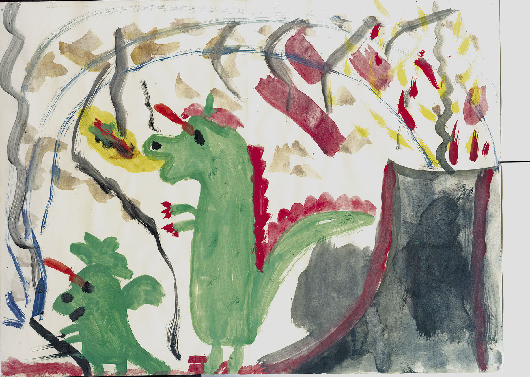 Kinderzeichnung Drache