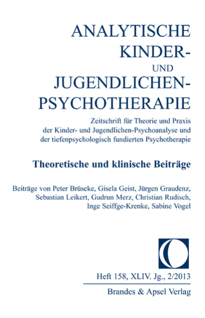 AKJP 2/2013, Nr. 158 (Printausgabe) – Theoretische und klinische Beiträge
