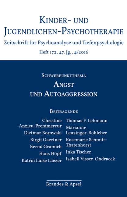 KJP 4/2016, Nr. 172 (Printausgabe) – Angst und Autoaggression