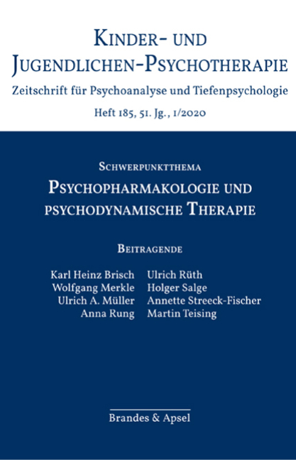 KJP 1/2020, Nr. 185 (Printausgabe) – Psychopharmakologie und psychodynamische Therapie