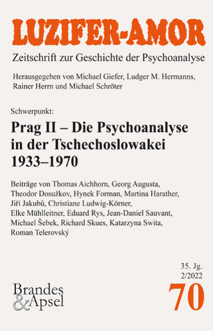 LA 2/2022, Nr. 70 (Printausgabe) – Prag II – Die Psychoanalyse in der Tschechoslowakei 1933–1970