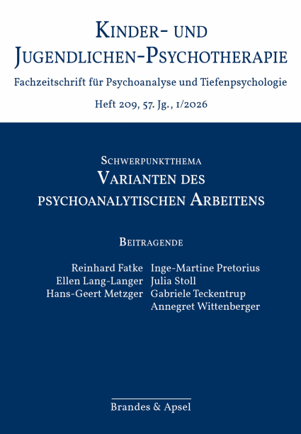 KJP 1/2026, Nr. 209 (Printausgabe) – Varianten des psychoanalytischen Arbeitens