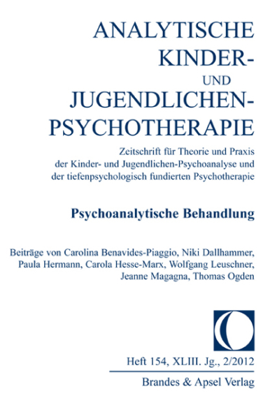 AKJP 2/2012, Nr. 154 (E-Journal, pdf) – Psychoanalytische Behandlung