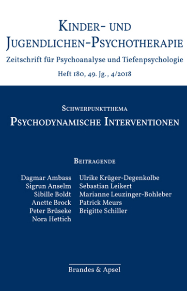 KJP 4/2018, Nr. 180 (Printausgabe) – Psychodynamische Interventionen